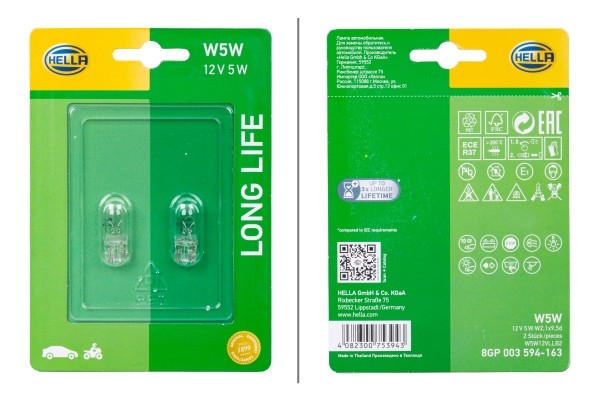 HELLA 8GP 003 594-163 LONG LIFE UP TO 3x LONGER LIFETIME Bec,