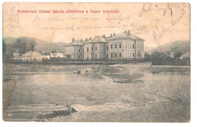 SV * Viseul de Sus * SCOALA PUBLICA de pe Malul Raului Viseu * Maramures * 1906 foto