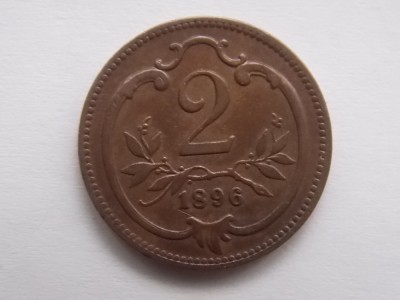 2 HELLER 1896 IMPERIUL AUSTRO-UNGAR foto