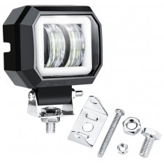 Proiector Led, 7D Optic, 20W, 12V-24V, 7.6CM , Pentru ATV, Jeep, Moto, Spot HAL454