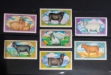 Mongolia 1988 animale domestice , capre domestice serie 7v nestampilata
