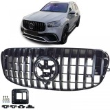 Grila sport neagra lucioasa potrivita pentru Mercedes GLS X167 din 2023 Performance AutoTuning