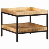 VidaXL Masă laterală 55x55x45 cm din lemn brut de mango