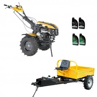 ProGARDEN Pachet Campo 1873 Alpine V2 Motocultor 18CP + RM500T Remorca + 4L Ulei foto