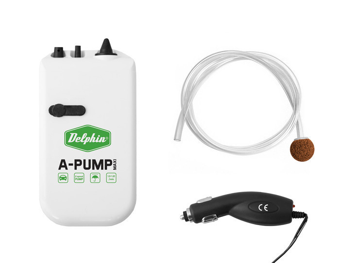 Pompa de aer A-Pump Maxi (alimentare baterii sau bricheta auto !) - Delphin