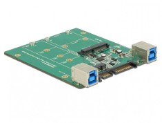 Convertor SATA / USB 3.1-B la M.2 / mSATA, Delock 62732