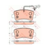 Set placute frana Trw GDB1903, parte montare : Punte spate