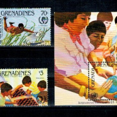 Grenada Grenadines 1985 -Anul int. al copiilor, serie+colita neu