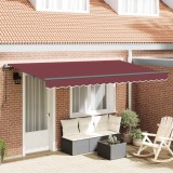 vidaXL Cortina Retractabilă Burgundy 400 x 200 cm țesătură 3329816