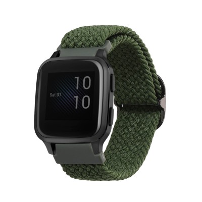 Curea Kwmobile pentru Garmin Venu Sq 2 Music, Verde inchis, Nylon, KWM0000250E002C foto