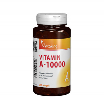 Vitamina A 10.000UI, 250cps gelatinoase, Vitaking foto