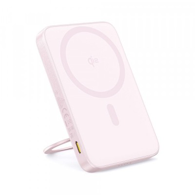Baterie Externa Wireless Baseus PicoGo, 5000mAh, 20W, PD + FQI, 1 x QI - 1 x USB-C, Roz P10076800413-00 foto