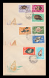 1966 Romania - 3 FDC Crustacee si moluste, LP 639