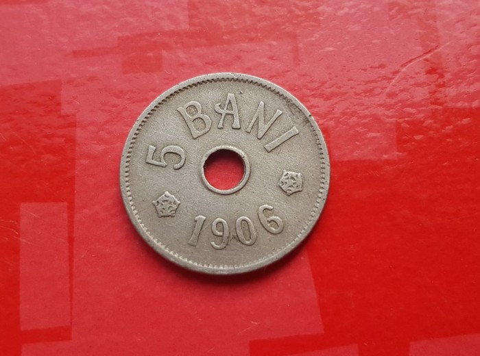 8614- Moneda regalista 5 bani 1906.
