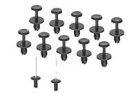Clema, clips fixare carenaj Citroen C2 Jm 01.03-05.08/05.08-11.09, C3 Fc 01.02-07.05/07.05-12.10, C4 Picasso Ua/Ud 10.06-06.13; set 12 bucati, 6991X7