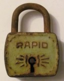 GE - Lacat vechi &quot;RAPID&quot; / inchis, si fara cheie / 5 cm x 4 cm (H) x 1,50 cm 120 g