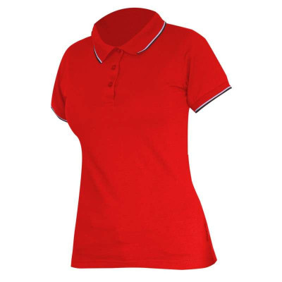 Tricou Bumbac Polo (Dama) / Rosu - S foto