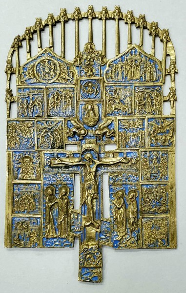Iisus Rastignit, Crucifix din Bronz, Rusia, Secol 19
