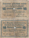 1915, 15 Kapeikas (LAT-20) - Mitau/Jelgava (Letonia)