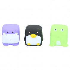 Set 3 jucarii de baie Pinguin, Hipopotam, Broscuta, Eddy Toys