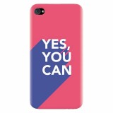 Husa silicon pentru Apple Iphone 4 / 4S, Yes You Can