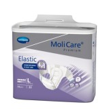 Scutece incontinenta severa MoliCare Premium Elastic, 8 picaturi, marimea L, 24 bucati