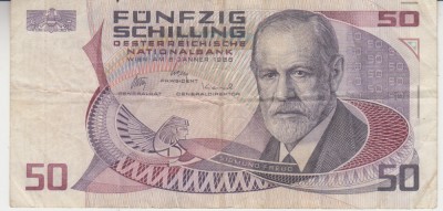 B11 - Bancnota foarte veche - Austria - 50 schilling foto