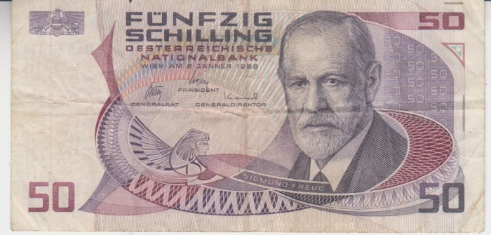 B11 - Bancnota foarte veche - Austria - 50 schilling
