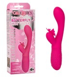 Vibrator Clitoral CalExotics Butterfly Kiss Flutter Roz, 10 Functii Vibratie, Dublu Motor, Silicon, USB Reincarcabil, Rezistent Apa IPX7