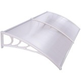 Copertina Usa Policarbonat Transparent 100x200 cm Cadru Alb ProCart Fixa Protectie UV Montaj Rapid
