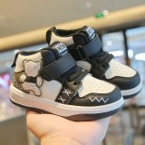 Adidasi albi cu negru - Bear (Marime Disponibila: Marimea 24)