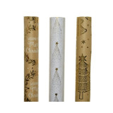 Cumpara ieftin Hartie de impachetat - Foil, Glitter Wreath, Tree - Gold - mai multe modele | Kaemingk