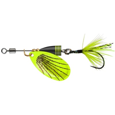 Lingurita Rotativa Cormoran Spinner Single UL2 Chartreuse &amp;amp; Black, 2.8g, Carlig Nr.2/0 foto