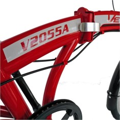 Bicicleta pliabila 20 Velors V2055A cadru otel rosu alb foto