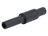 Soclu Banană 4mm Negru 24A 1kVDC, HIRSCHMANN