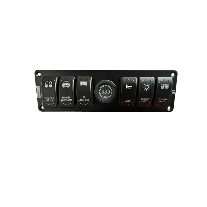 Panou cu 6 intrerupatoare tip Rocket voltmetru si USB 4.2A Cod: YJ-SPA024-6