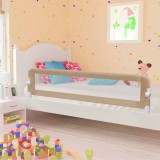 vidaXL Balustrada Protectie Pat Copii Gri Taupe 180x42cm Poliester - Siguranta si Confort Somn