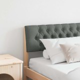 vidaXL Tăblie tapițată Gri &icirc;nchis 200 cm Lemn de pin masiv 879155