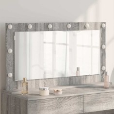 vidaXL Oglindă de toaletă cu oglindă Gri Sonoma 100 x 55 x 18 cm 868306