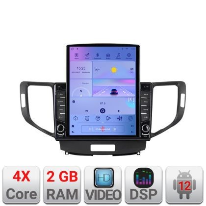 Navigatie Honda Accord 2008-2012 K-8951 ecran tip TESLA 9.7&quot; cu Android Radio Bluetooth Internet GPS WIFI 2+32 DSP Qua CarStore Technology