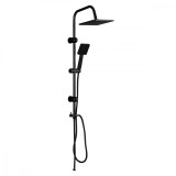 Set Dus Altar Black, Furtun 1.5m, Inox, Comutator 2 Functii, Dus Fix+Manual, Negru/Argintiu, Protectie Anticalcar, Garantie 24 Luni