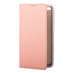 Husa Piele OEM Smart Magnet pentru Samsung Galaxy A40 A405, Roz Aurie