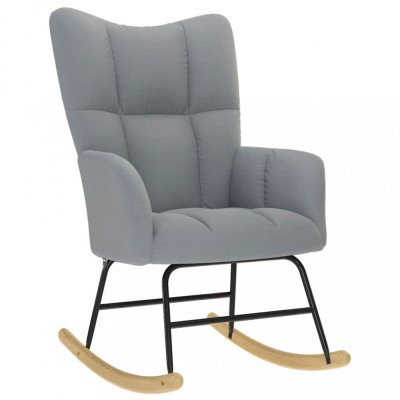 Scaun balansoar, gri deschis, material textil foto