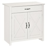 HOMCOM Bufet de Bucătărie cu Sertar 2 Uși și Raft Interior Mobilier Auxiliar Decorativ 80x39,7x80 cm Alb Spălat | Aosom Romania