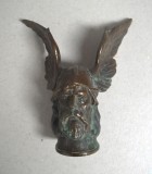 &quot;Cap de gal&quot; ornament/mascota de bronz pentru capota cca 1930