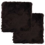 vidaXL Pernuțe de scaun, 2 buc., maro, 40 x 40 cm, piele naturală oaie 283886