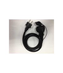 Cablu prelungitor 10m 1.5mm negru IP44 Well foto