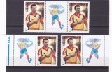 FOOTBAL,HAGI,serie cu vinieta staga dreapta+ triptic cu vig,2001 MNH ** ROMANIA, Sport, Nestampilat