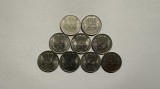 Set complet 9 monede 100 Lei 1991-1996 Romania, a UNC/UNC