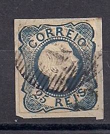 Portugal 1855 King Pedro V 25 R Mi.6I used AM.379